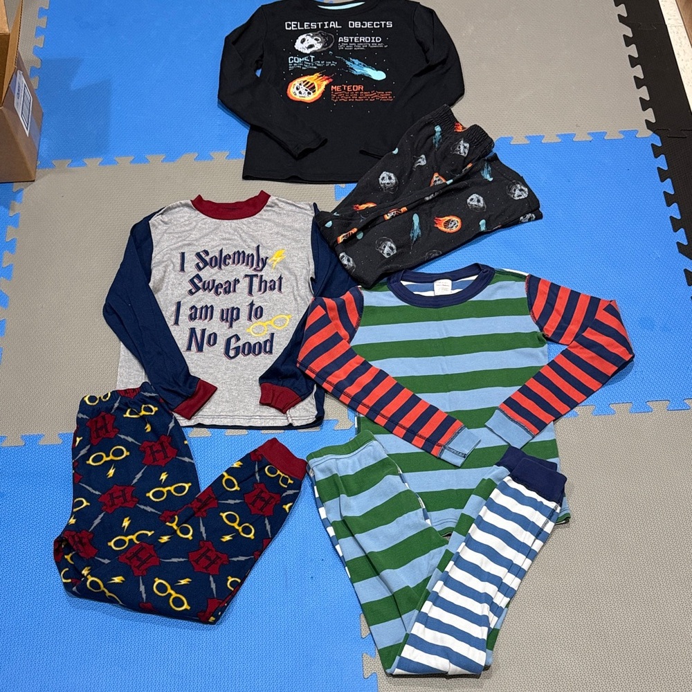Kids' Space, striped, harry potter pajama bundle size 8-10